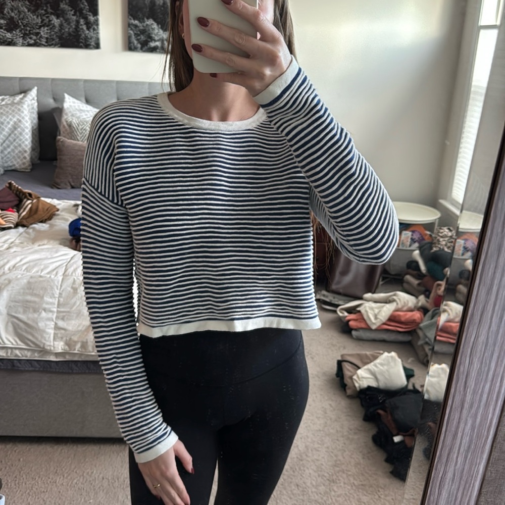 Striped cotton sweater